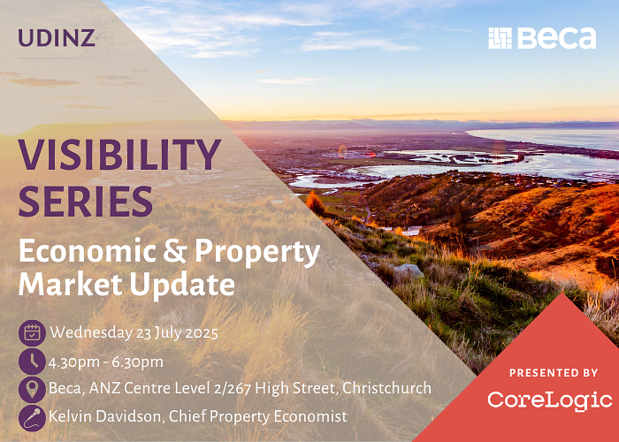 UDINZ CoreLogic Economic & Property Market Update - Christchurch, July '25 logo